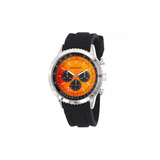 Henley Mens Multi Eye Orange Dial With Sports Large Black Silicone Strap Watch H02220.8