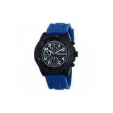 Henley Mens Multi Eye Black Dial With Blue Sports Large Silicone Strap Watch H02218.6