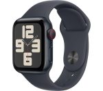 APPLE Watch SE - 40 mm Midnight Aluminium Case with Midnight Sports Band, M/L, Black