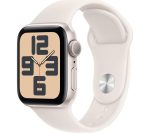 APPLE Watch SE – 40 mm Starlight Aluminium Case with Starlight Sport Band, S/M, White