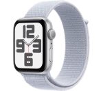 APPLE Watch SE - 44 mm Silver Aluminium Case with Blue Cloud Sport Loop, Silver/Grey,Blue