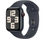 APPLE Watch SE Cellular - 40 mm Midnight Aluminium Case with Midnight Sport Band, S/M, Black