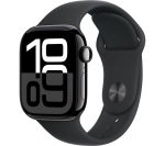 APPLE Watch Series 10 - 42 mm Jet Black Aluminium Case with Black Sport Band, M/L, Black
