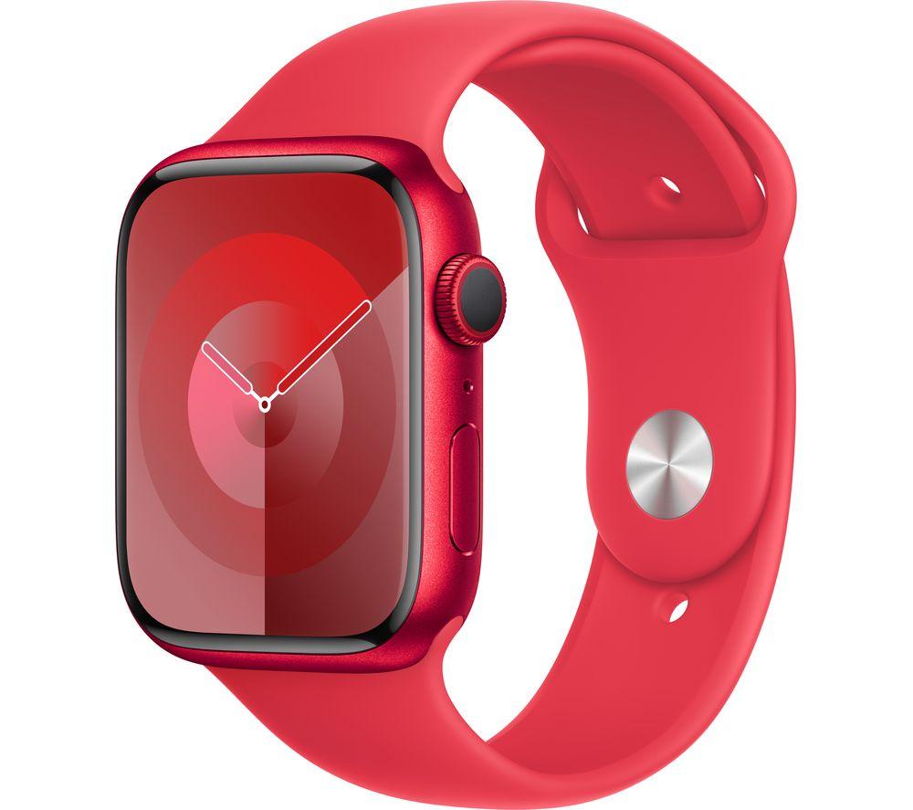 APPLE Watch Series 9 - 45 mm (PRODUCT)RED Aluminium Case with (PRODUCT)RED Sport Band, M/L, Red APPLE Watch Series 9 - 45 mm (PRODUCT)RED Aluminium Case with (PRODUCT)RED Sport Band, M/L, Red
