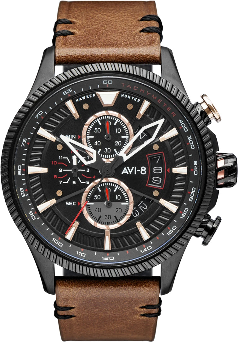 AVI-8 Watch Hawker Hunter Avon Chronograph Desert Brown - Black AVI-8 Watch Hawker Hunter Avon Chronograph Desert Brown - Black