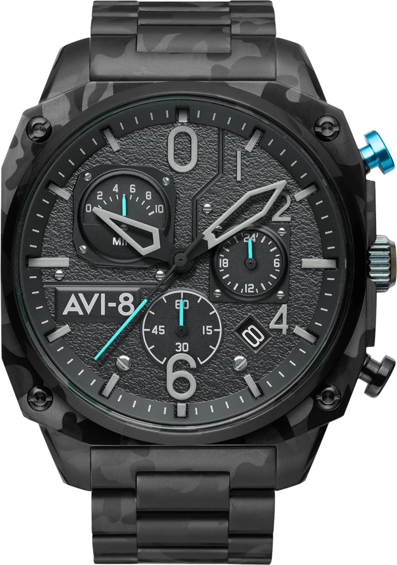 AVI-8 Watch Hawker Hunter Retrograde Chronograph Night Camo - Grey AVI-8 Watch Hawker Hunter Retrograde Chronograph Night Camo - Grey