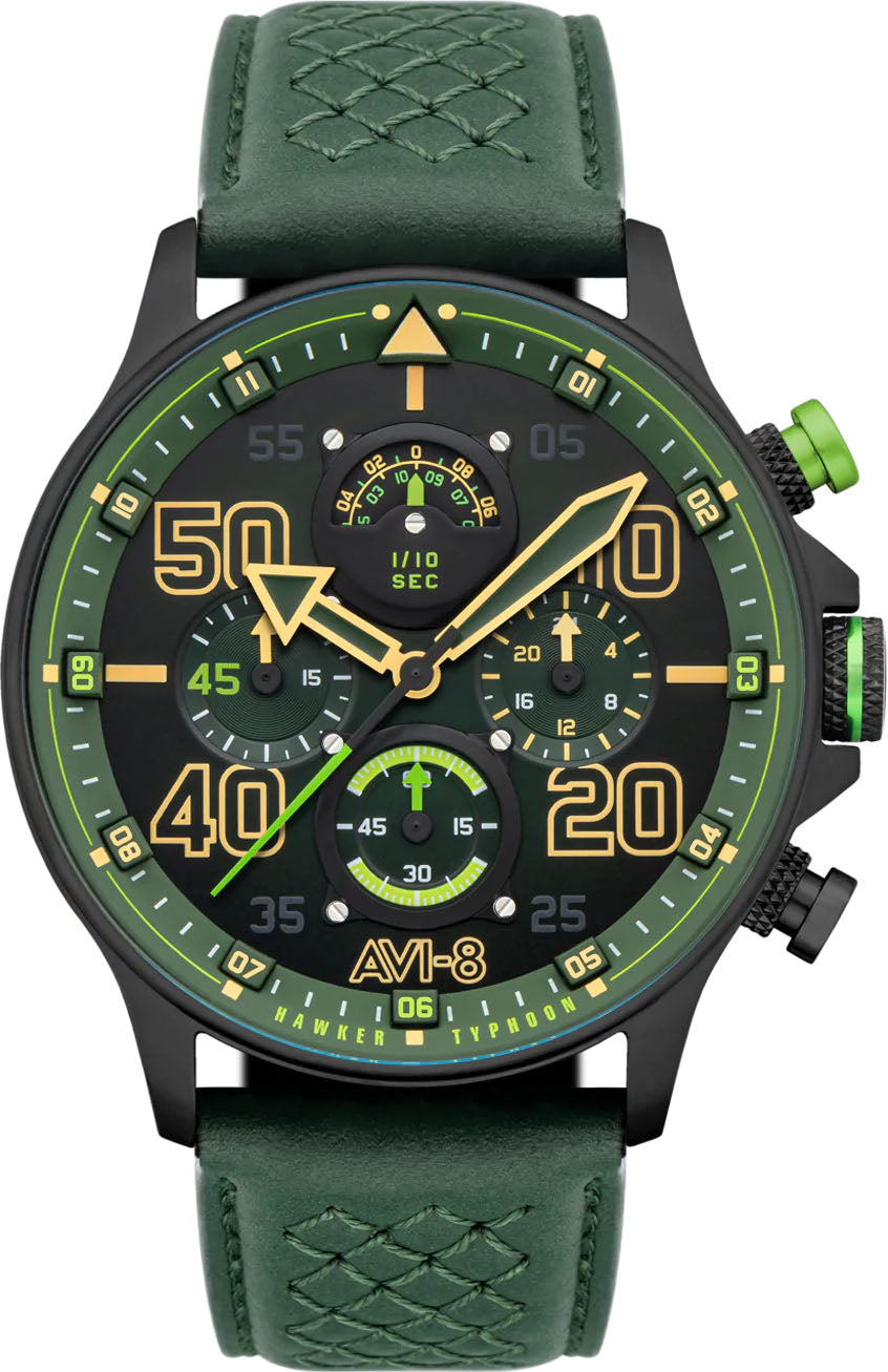 AVI-8 Watch Hawker Typhoon House RB396 Sheila Chronograph Limited Edition - Green AVI-8 Watch Hawker Typhoon House RB396 Sheila Chronograph Limited Edition - Green