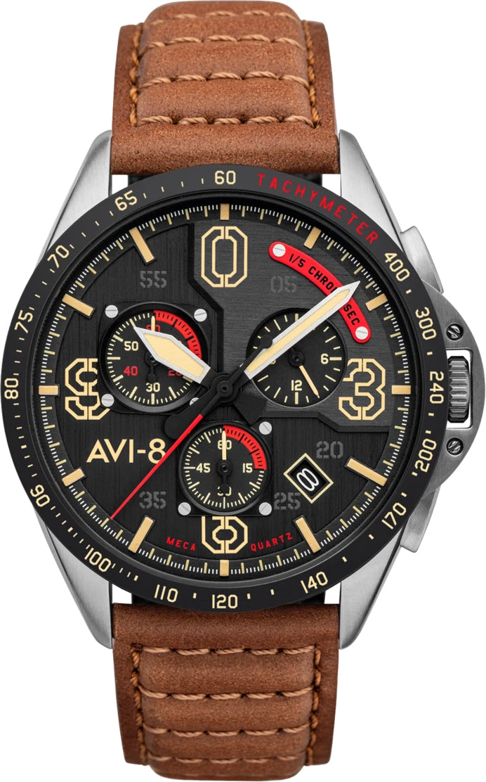 AVI-8 Watch P-51 Mustang Blakeslee Chronograph Bronze Oak - Black AVI-8 Watch P-51 Mustang Blakeslee Chronograph Bronze Oak - Black