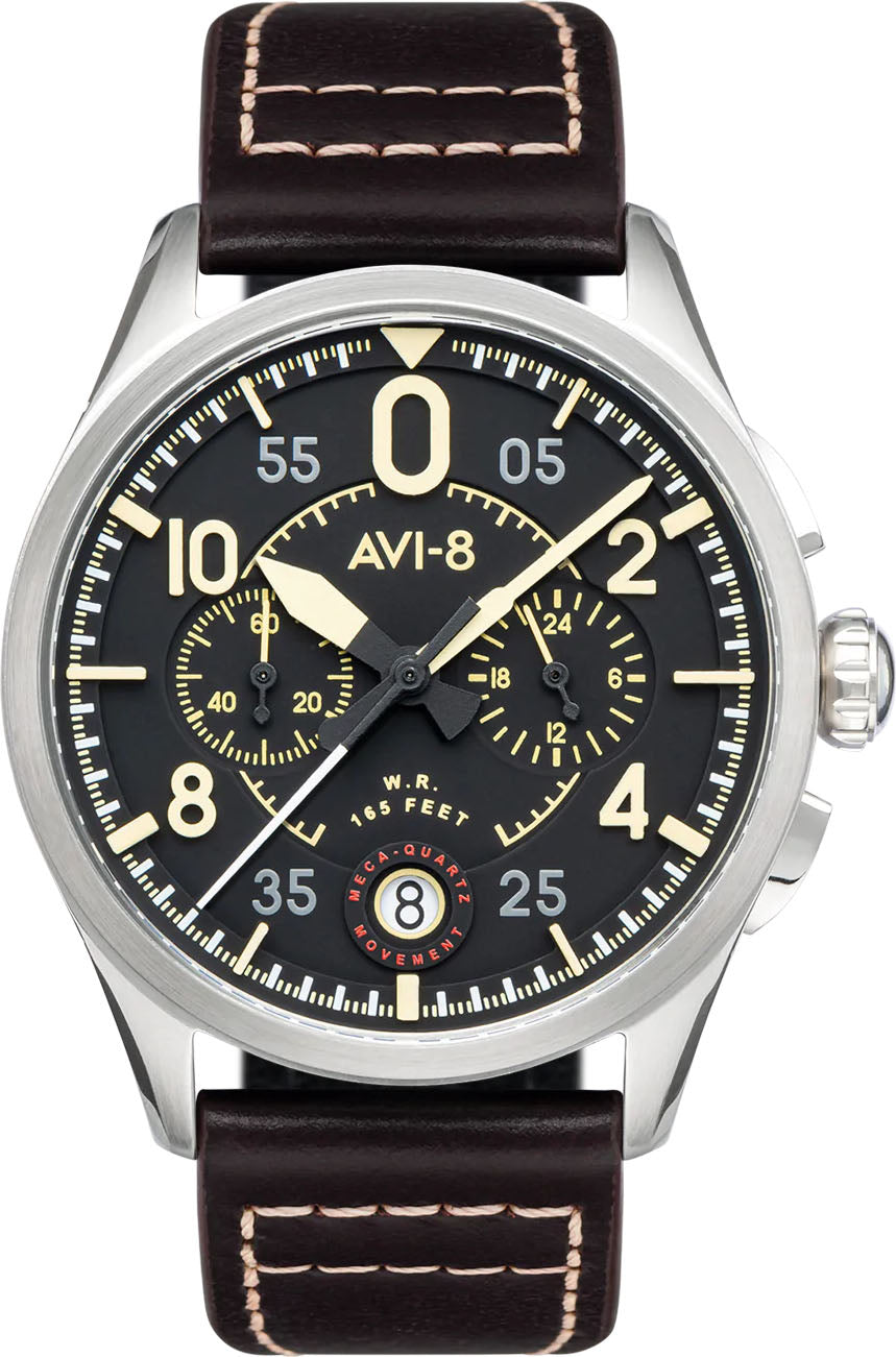 AVI-8 Watch Spitfire Lock Chronograph Midnight Oak - Black AVI-8 Watch Spitfire Lock Chronograph Midnight Oak - Black
