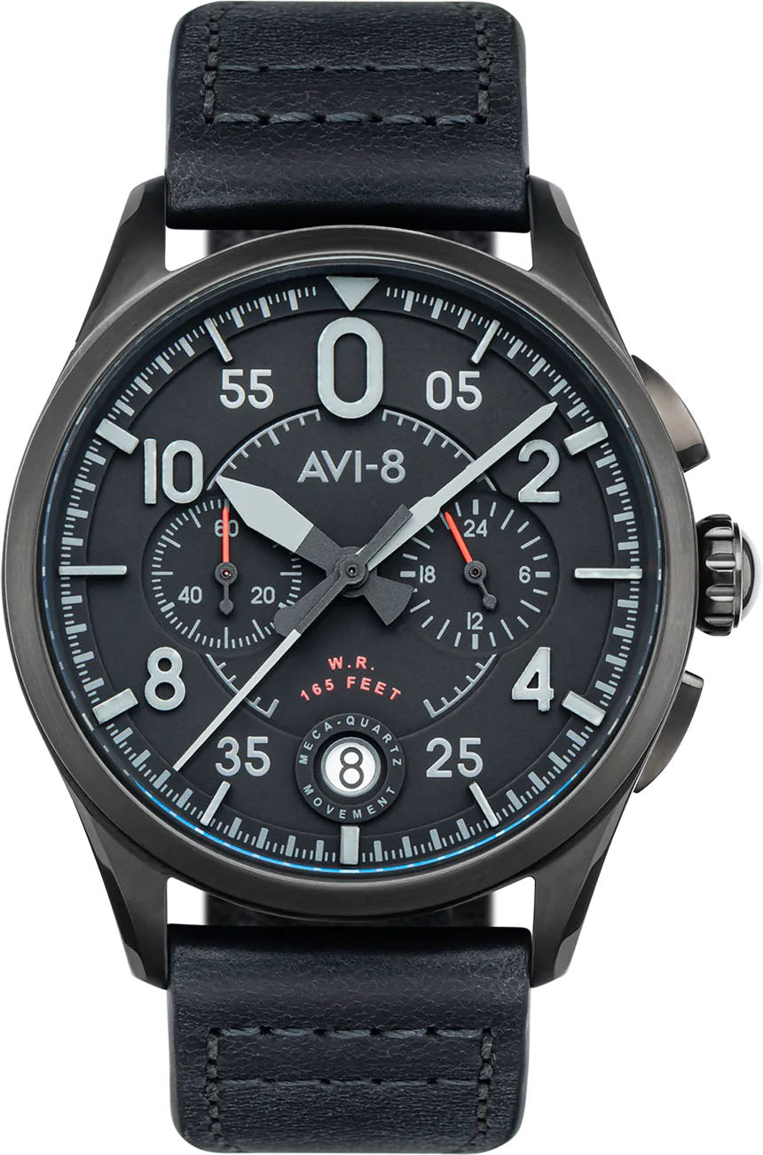 AVI-8 Watch Spitfire Lock Chronograph Slate Black - Black AVI-8 Watch Spitfire Lock Chronograph Slate Black - Black