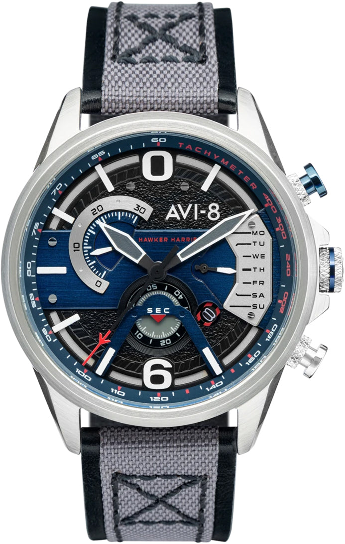 AVi-8 Watch Dual Retrograde Chronograph - Black AVi-8 Watch Dual Retrograde Chronograph - Black