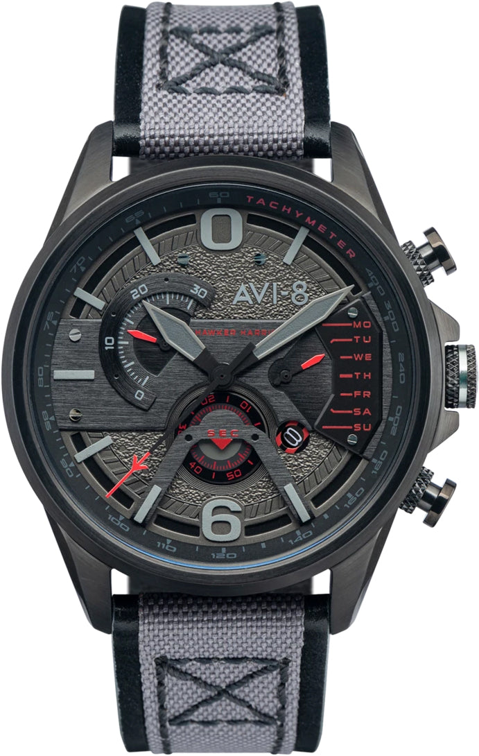 AVi-8 Watch Dual Retrograde Chronograph - Grey AVi-8 Watch Dual Retrograde Chronograph - Grey