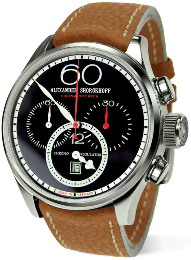 Alexander Shorokhoff Watch Chronograph-Regulator CR01 - Black Alexander Shorokhoff Watch Chronograph-Regulator CR01 - Black