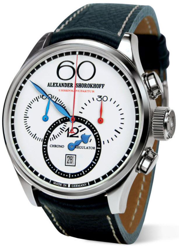 Alexander Shorokhoff Watch Chronograph Regulator CR01 - White Alexander Shorokhoff Watch Chronograph Regulator CR01 - White