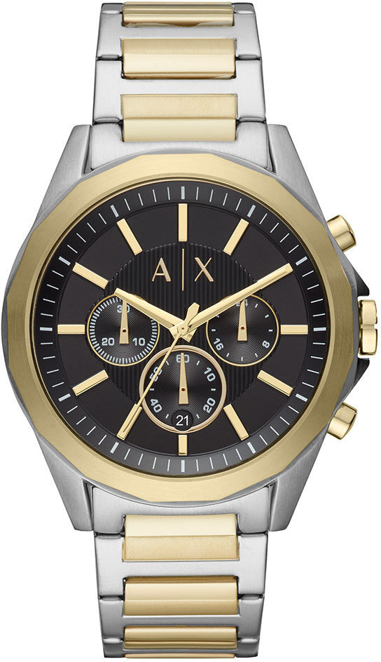 Armani Exchange Watch Chronograph Mens - Black Armani Exchange Watch Chronograph Mens - Black