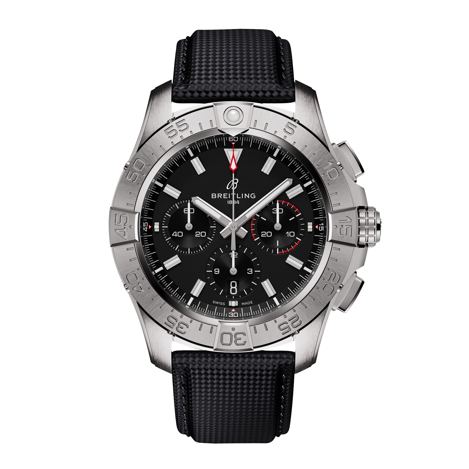 Avenger Chronograph B01 44mm Mens Watch Black Leather Avenger Chronograph B01 44mm Mens Watch Black Leather
