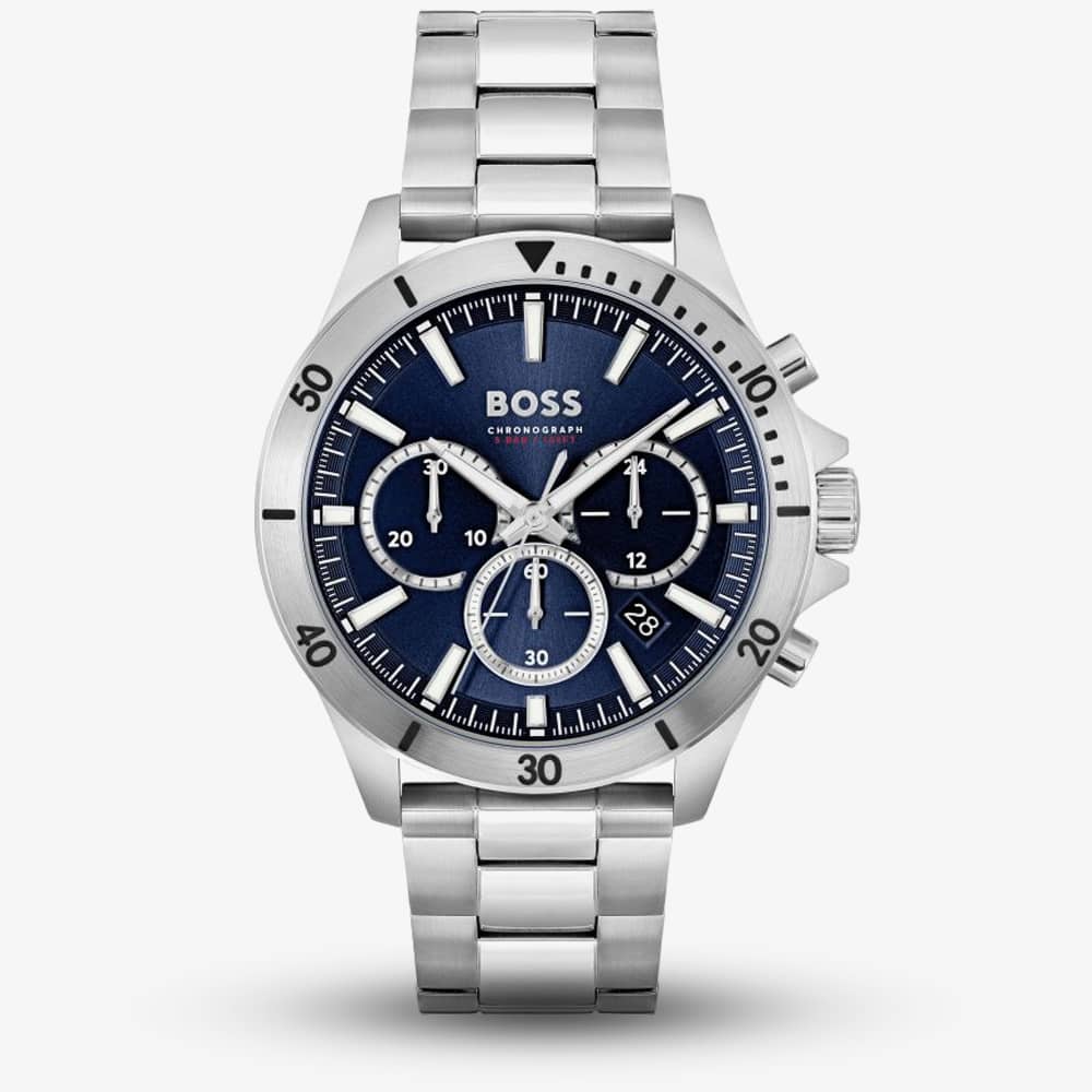 BOSS Mens Troper Blue Dial Chronograph Watch 1514069 BOSS Mens Troper Blue Dial Chronograph Watch 1514069