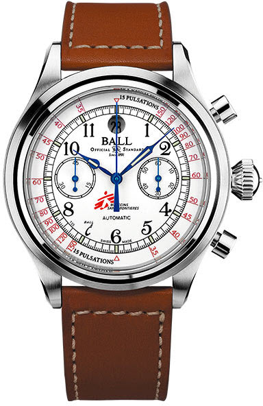 Ball Watch Company Trainmaster Pulsemeter Chronograph MSF - White Ball Watch Company Trainmaster Pulsemeter Chronograph MSF - White