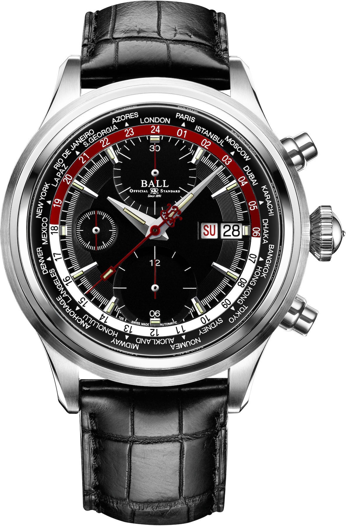 Ball Watch Company Trainmaster Worldtime Chronograph - Black Ball Watch Company Trainmaster Worldtime Chronograph - Black