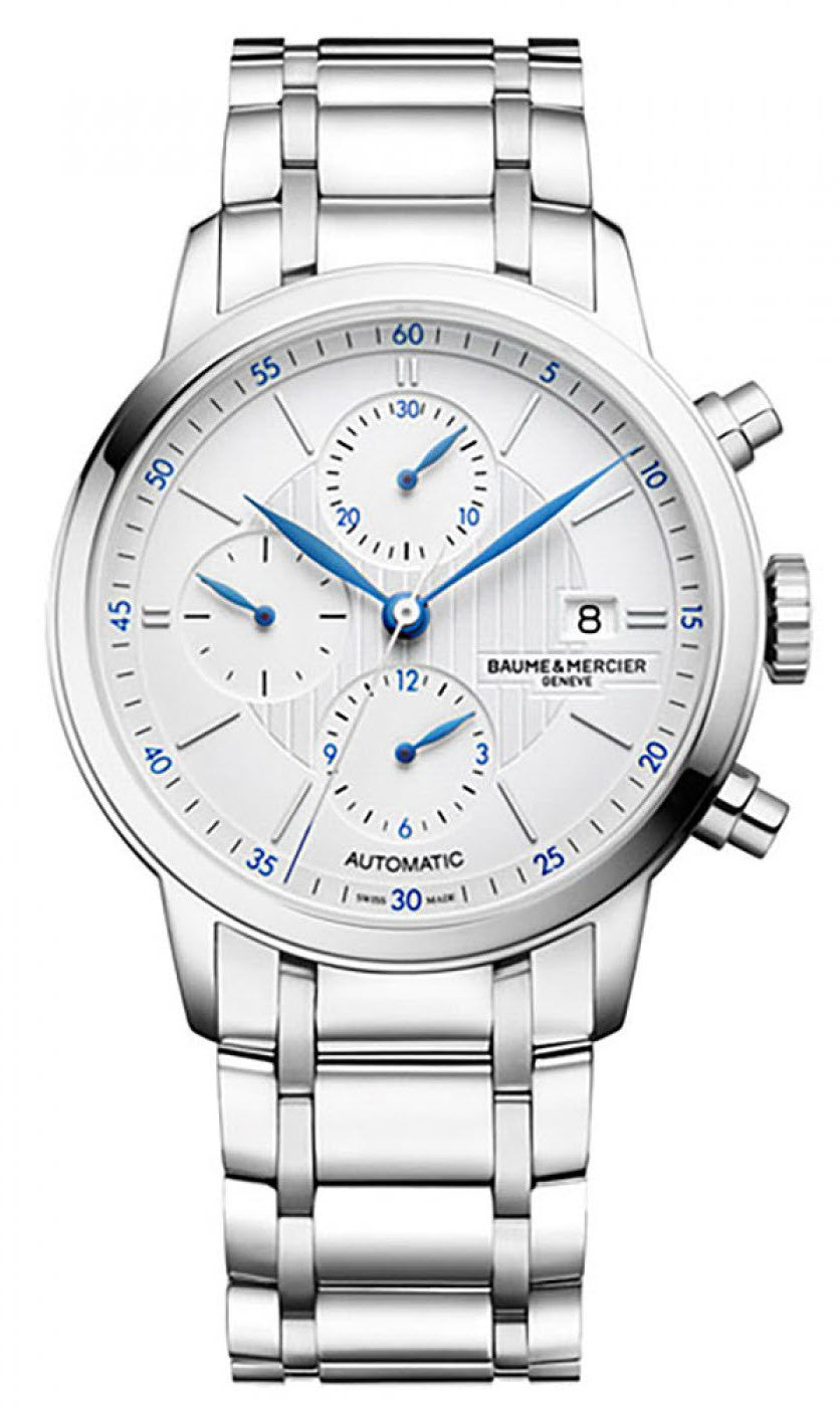 Baume et Mercier Watch Classima Chronograph Mens - Silver Baume et Mercier Watch Classima Chronograph Mens - Silver