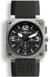 Bell & Ross BR 01 94 Chronograph Black Dial Steel Case - Black