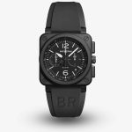 Bell & Ross Mens Instruments Black Ceramic Chronograph Watch BR0394-BL-CE
