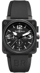 Bell & Ross Watch BR 01 94 Chronograph Black Dial Carbon Finish D - Black