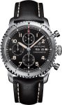 Breitling Watch Aviator 8 Chronograph 43 Leather Tang Type - Black