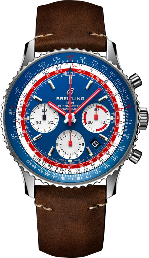 Breitling Watch Navitimer 1 B01 Chronograph 43 Airline Edition PAN AM - Blue Breitling Watch Navitimer 1 B01 Chronograph 43 Airline Edition PAN AM - Blue