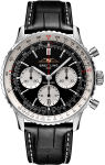 Breitling Watch Navitimer B01 Chronograph 43 Black Croc Folding Clasp – Black