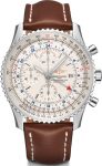 Breitling Watch Navitimer Chronograph GMT 46 Leather Tang Type – White