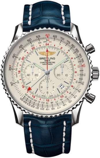 Breitling Watch Navitimer GMT Chronograph Croco Tang Type - Cream Breitling Watch Navitimer GMT Chronograph Croco Tang Type - Cream