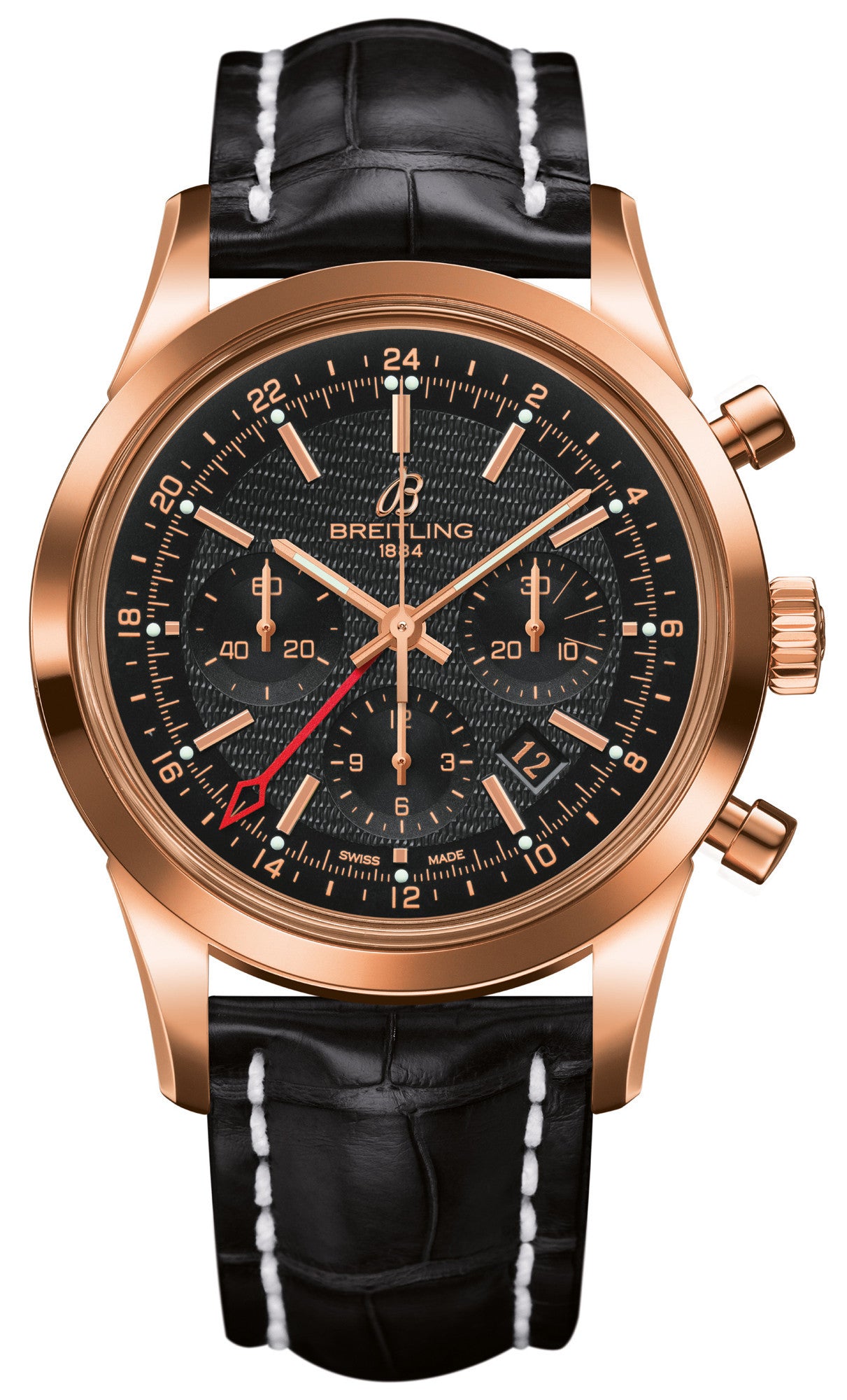 Breitling Watch Transocean Chronograph GMT Red Gold Limited Edition - Black Breitling Watch Transocean Chronograph GMT Red Gold Limited Edition - Black