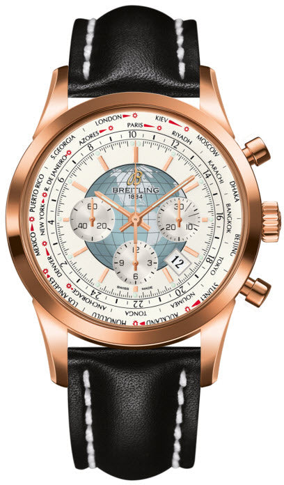 Breitling Watch Transocean Chronograph Unitime Polar White Red Gold - White Breitling Watch Transocean Chronograph Unitime Polar White Red Gold - White