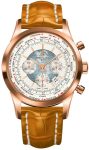 Breitling Watch Transocean Chronograph Unitime Polar White Red Gold - White