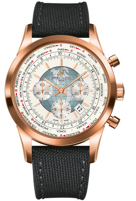 Breitling Watch Transocean Chronograph Unitime Polar White Red Gold - White Breitling Watch Transocean Chronograph Unitime Polar White Red Gold - White