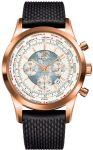 Breitling Watch Transocean Chronograph Unitime Polar White Red Gold – White