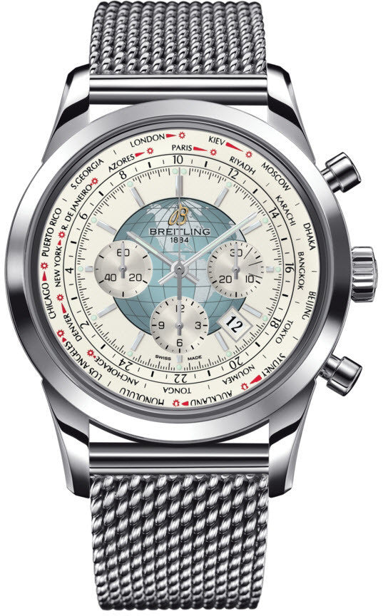 Breitling Watch Transocean Chronograph Unitime Polar White - White Breitling Watch Transocean Chronograph Unitime Polar White - White