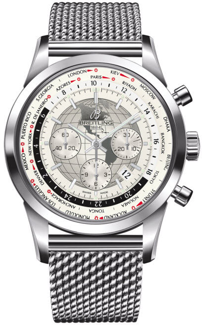 Breitling Watch Transocean Chronograph Unitime Polar White - White Breitling Watch Transocean Chronograph Unitime Polar White - White