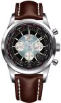 Breitling Watch Transocean Chronograph Unitime Steel Black - Black