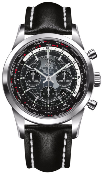 Breitling Watch Transocean Chronograph Unitime Steel Black - Black Breitling Watch Transocean Chronograph Unitime Steel Black - Black