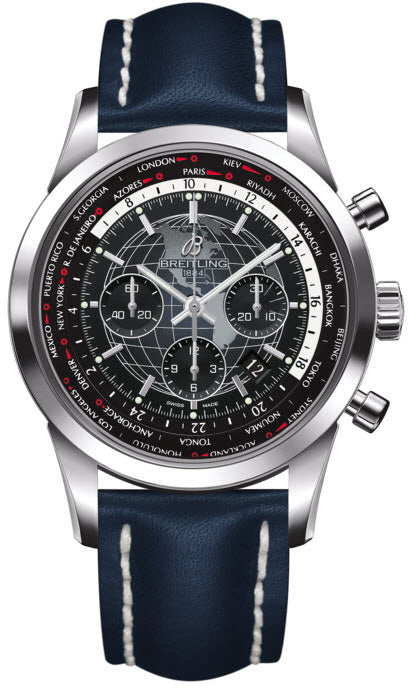 Breitling Watch Transocean Chronograph Unitime Steel Black - Black Breitling Watch Transocean Chronograph Unitime Steel Black - Black