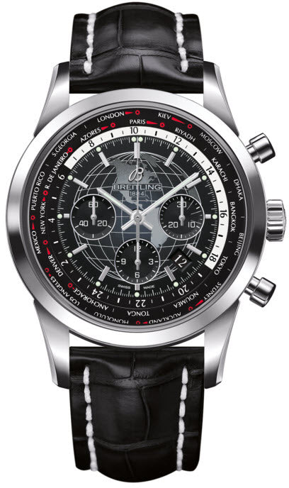 Breitling Watch Transocean Chronograph Unitime Steel Black - Black Breitling Watch Transocean Chronograph Unitime Steel Black - Black