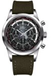 Breitling Watch Transocean Chronograph Unitime Steel Black - Black