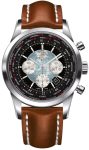 Breitling Watch Transocean Chronograph Unitime Steel Black - Black