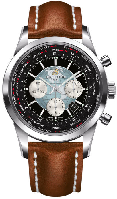 Breitling Watch Transocean Chronograph Unitime Steel Black - Black Breitling Watch Transocean Chronograph Unitime Steel Black - Black
