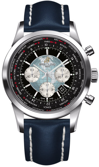 Breitling Watch Transocean Chronograph Unitime Steel Black - Black Breitling Watch Transocean Chronograph Unitime Steel Black - Black