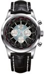 Breitling Watch Transocean Chronograph Unitime Steel Black – Black