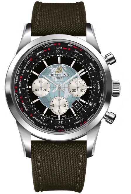 Breitling Watch Transocean Chronograph Unitime Steel Black - Black Breitling Watch Transocean Chronograph Unitime Steel Black - Black