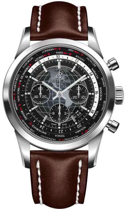 Breitling Watch Transocean Chronograph Unitime Steel Black - Black Breitling Watch Transocean Chronograph Unitime Steel Black - Black